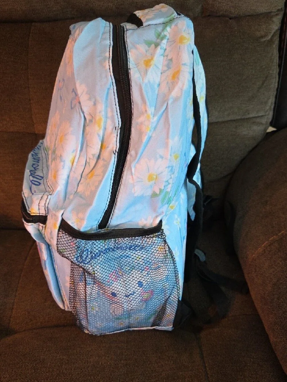 Kids Light Blue Floral Backpack